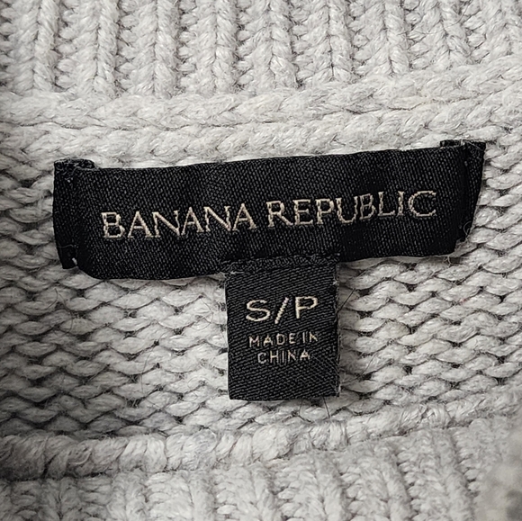 Banana Republic Metallic Color-Block Cropped Sweater, Wool / Cotton / Alpaca - Picture 9 of 11